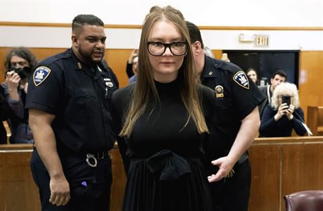 Anna Sorokin arrives for sentencing at New York State Supreme Court, in New...