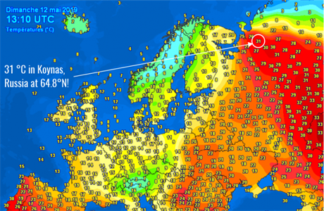 V nedli bylo v Ruském Kojnasu 31°C.
