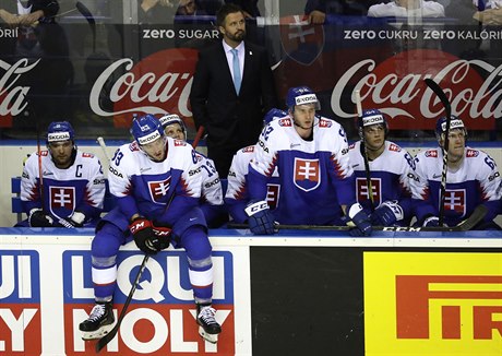 Zklamaná střídačka slovenských hokejistů