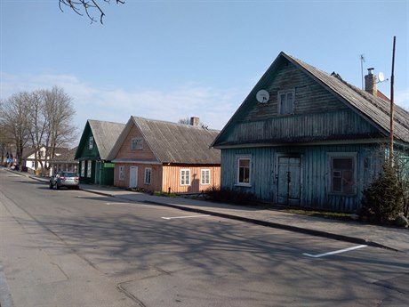 Devn domy v msteku Trakai.