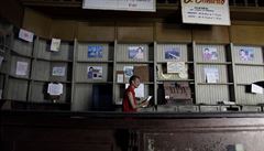 Prázdné police v obchod na krizí zmítané Kub.