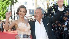 V roce 2013 se Alain Delon zúastnil závreného ceremoniálu v Cannes v...