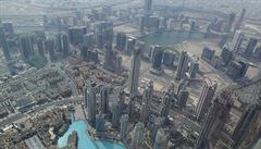 Pohled na Dubaj z nejvyího mrakodrapu svta