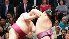 Americký prezident Donald Trump navtívil v rámci své návtvy Japonska i zápas...