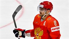 Alexandr Ove�kin po vít�zném �tvrtfinále proti USA.