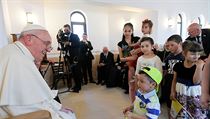 Pape Frantiek se setkal s leny romsk komunity ve mst Blaj v Rumunsku....