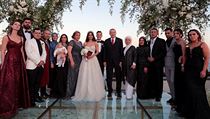 Tureck prezident Recep Tayiip Erdogan mluvil na svatb fotbalisty Mesuta zila.