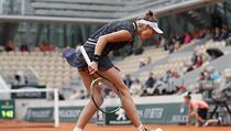 Markéta Vondroušová se raduje z postupu do finále French Open.