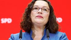 Šéfka německé SPD se po neúspěchu v eurovolbách vzdá funkce.