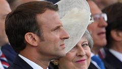 Francouzský prezident Emmanuel Macron a britská premiérka Theresa Mayová bhem...