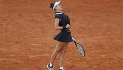 Markéta Vondrouová a její reakce ve tvrtfinále French Open