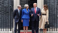 Manželé Mayovi přivítali v sídle premiérů Velké Británie amerického prezidenta... | na serveru Lidovky.cz | aktuální zprávy