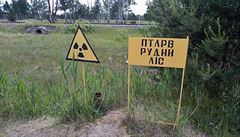 Upozornní na radioaktivitu.