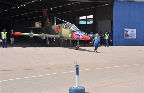 Nigerijsk vzdun sly pevzaly opraven esk stroje L-39 pi slavnostn...