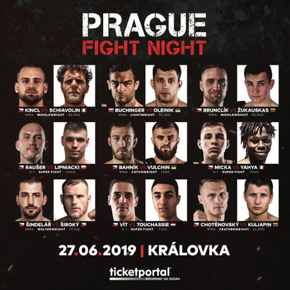 Sestava galave�era organizace Prague Fight Night.