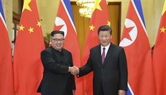 ínský prezident Si in-pching na návtv KLDR se setkal se severokorejským...
