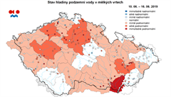 Stav hladiny podzemní vody v mělkých vrtech za období 10. - 16. 6. 2019. | na serveru Lidovky.cz | aktuální zprávy