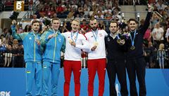 Na Evropském kontestu v Minsku probíhala i sout synchronizované gymnastiky na...