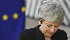 Theresa Mayová na jednání v Bruselu.