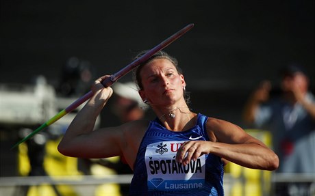Barbora Špotáková na mítinku Diamantové ligy v Lausanne.