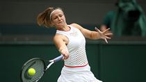 Karolína Muchová ve čtvrtfinále Wimbledonu.