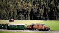 My se po Rhétské dráze vydali nostalgickým vlakem z Davosu do Filisur, jeho...