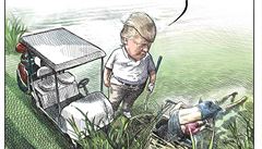 Ilustrátor zveřejnil Trumpovu karikaturu nad těly utopeného otce s dcerou. Přišel o práci