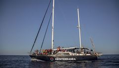 Plavidlo italské neziskové organizace Mediterranea Saving Humans.