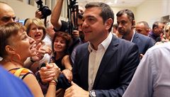 Alexis Tsipras se svými píznivci.
