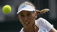 Elise Mertensová v osmifinále Wimbledonu.