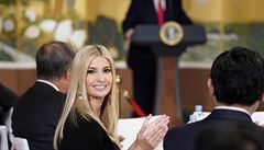 Poradkyn Bílého domu a dcera prezidentka Donalda Trumpa Ivanka tleská svému...