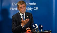Český premiér Andrej Babiš hovoří s novináři po neúspěšném jednání summitu EU,...