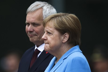 Nmecká kancléka Angela Merkelová a premiér Finska Antti Rinne.