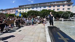 Hnutí pro záchranu rumburské nemocnice. Protest se konal v Ústí nad Labem.