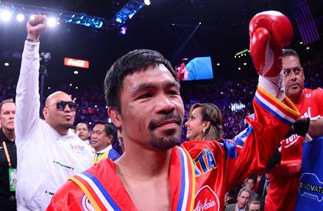 Manny Pacquiao slaví titul mistra svta organizace WBA.