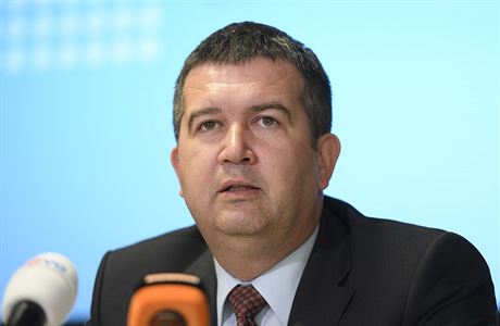 Ministr vnitra Jan Hamáček vystoupil 23. července 2019 v Praze na tiskovém...