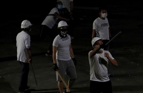 Útok nastal po protivládní demonstraci v centru Hongkongu, kterou se policie...