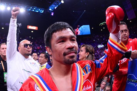 Manny Pacquiao slaví titul mistra svta organizace WBA.