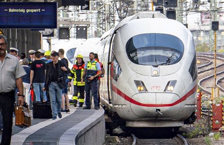 Pod vlak ICE ve Frankfurtu byla strena matka s díttem, chlapec nepeil.
