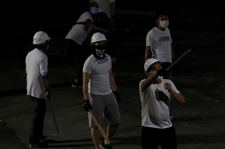 Útok nastal po protivládní demonstraci v centru Hongkongu, kterou se policie...