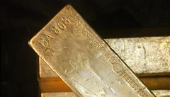 Zlatá cihla v NB, váha cca 12,5 kg (Ilustraní foto)