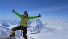 Klára Kolouchová na Mount Everestu.