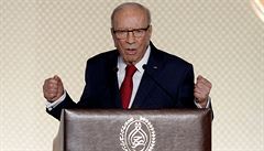 Dnes zesnulý tuniský prezident Sibsí hovoří k publiku (2017). | na serveru Lidovky.cz | aktuální zprávy