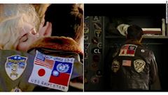 Nalevo je Maverickova bunda v prvním díle, napravo je zábr z ukázky na druhý...