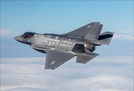 Stíhací letoun F-35 izraelské armády.