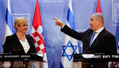 Bosna je nestabiln, ovldaj ji islamist, prohlsila chorvatsk prezidentka v Izraeli