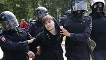 Na demonstraci v Moskv zadrela policie 311 lid.