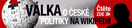 Vlka o esk politiky na Wikipedii - banner.