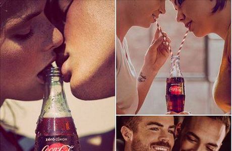 Reklamn kampa spolenosti Coca-Cola, kter m v Maarsku za cl podpoit LGBT...