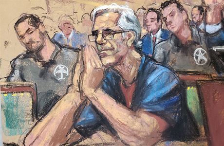 Americký miliardá Jeffrey Epstein u soudu. Byl obvinn ze sexuálního...